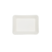 Bandeja pulpa de papel blanca | Rectangular