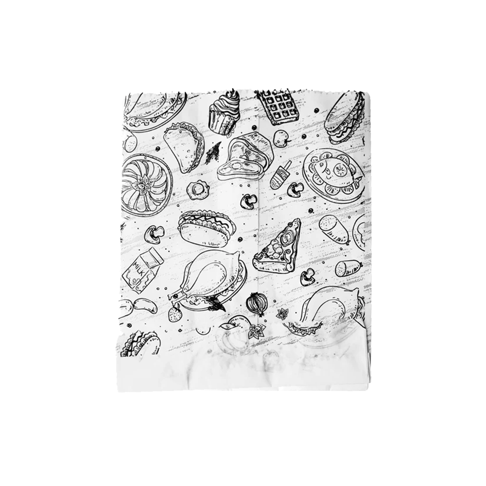 Bolsa de papel Antigraso | plegada "Bon Appetit" 12x7x13