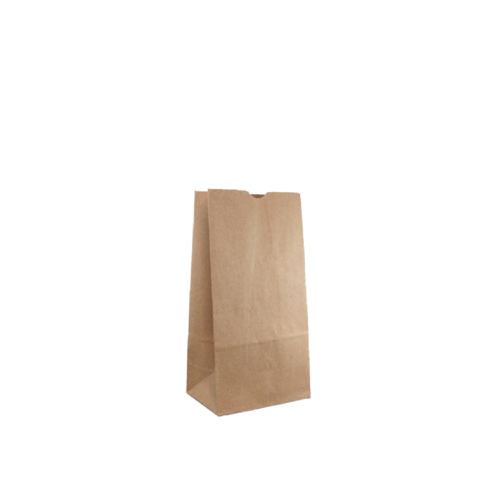 Bolsa ecológica de papel Kraft sin manija | 6 Lb - 60 gr