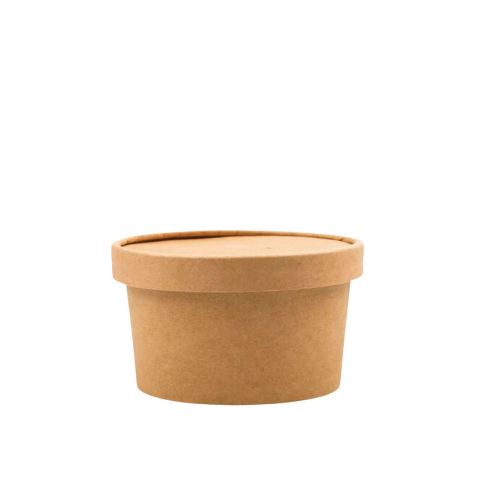 Bowl Kraft con tapa de catón | 1.300 ml (44 oz)