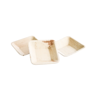 Plato Areca cuadrado 9cm x 9cm | Paquete x 10 Uds