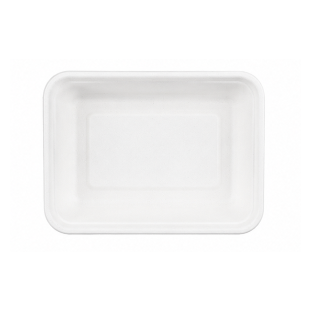 Bowl pulpa de papel rectángular sin tapa | 500 ml