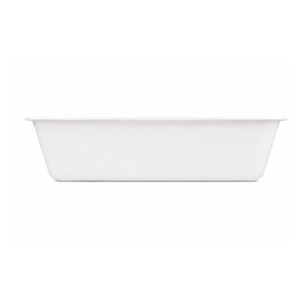 Bowl pulpa de papel rectángular sin tapa | 500 ml