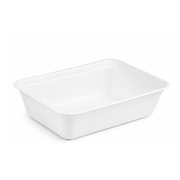 Bowl pulpa de papel rectángular sin tapa | 500 ml