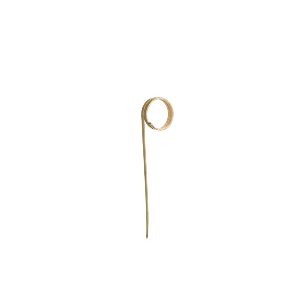 Pincho de madera para entradas | Tipo espiral - 9 cm