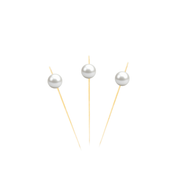 Pincho de madera para entradas | Perla blanca - 12 cm