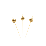 Pincho de madera para entradas | Perla dorada - 12 cm