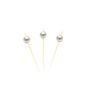 Pincho de madera para entradas | Perla plateada - 12 cm