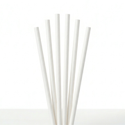 Pitillo de papel con envoltura | 100% Blanco - Largo 25 cm