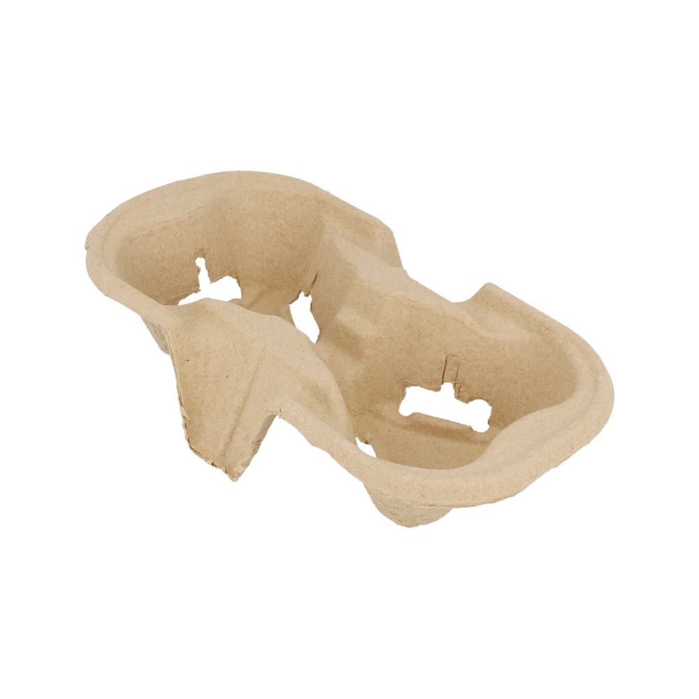 Portavasos de pulpa de papel | 2 divisiones