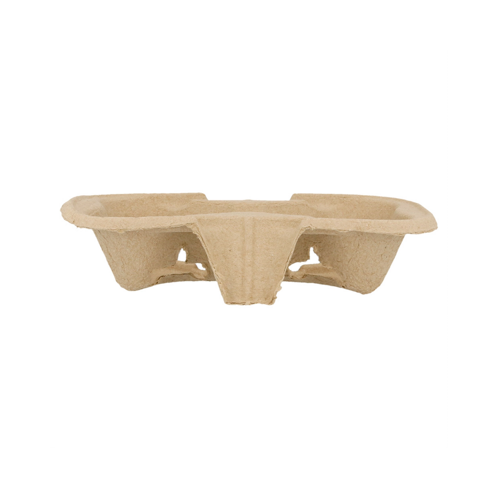 Portavasos de pulpa de papel | 2 divisiones