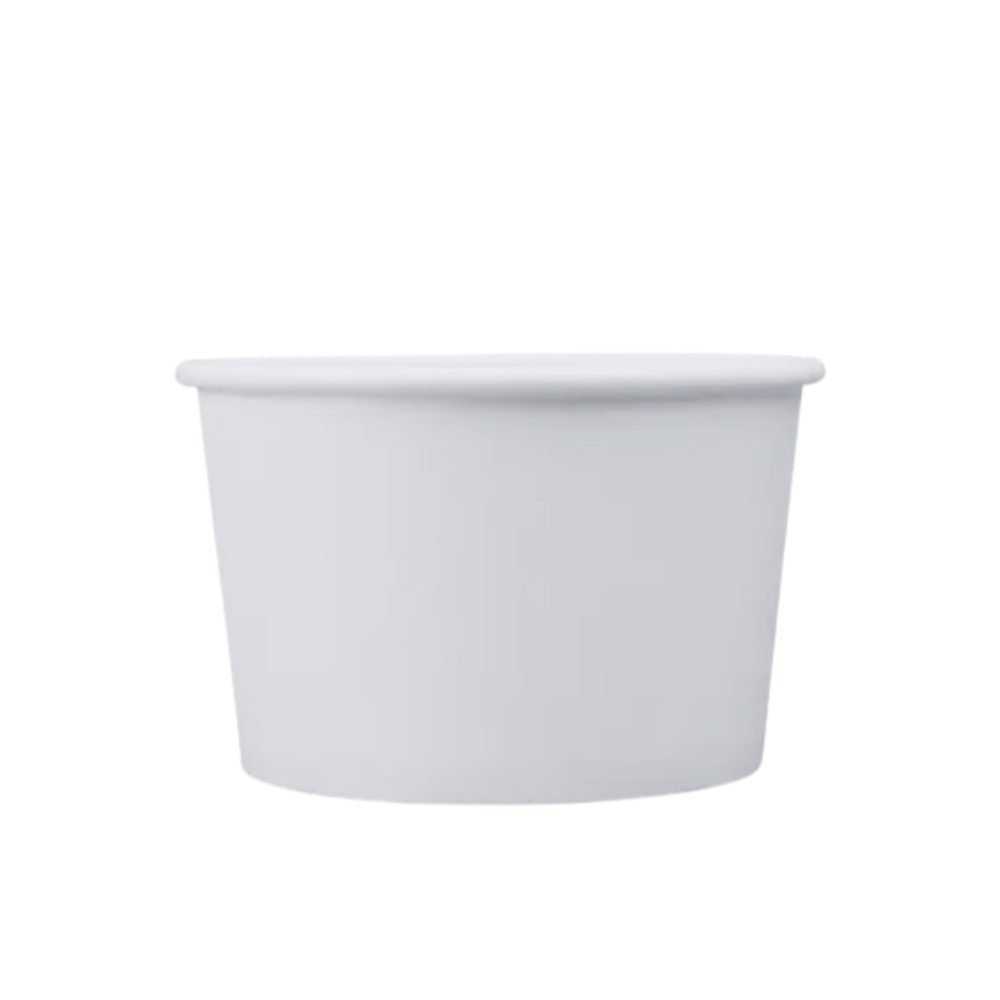 Tazón blanco de cartón ecológico | 12 oz