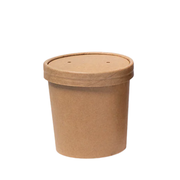 Tazón de cartón kraft con tapa | 12 oz - 354 ml